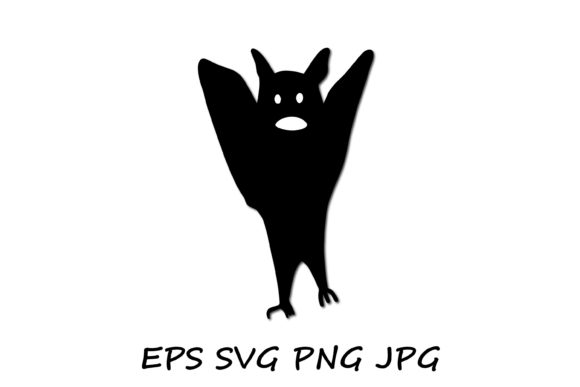 Black Bat Silhouette: A Moody Halloween Embroidery Design