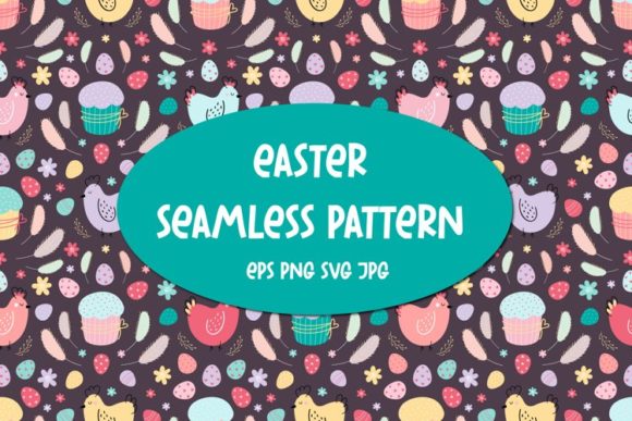 Cute Chicken Easter Pattern: A Freebie Graphic That Elevates Spring Branding