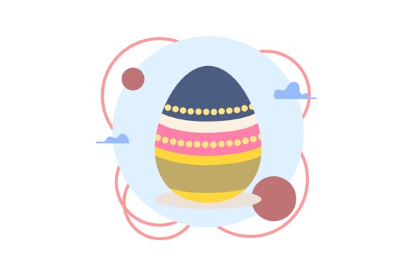 Easter Egg Background Decoration: A Festive Graphic Design Asset for Local Business Branding