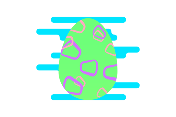 Easter Egg Icons Simple Cute Clipart for Handmade & Graphic Design Projects