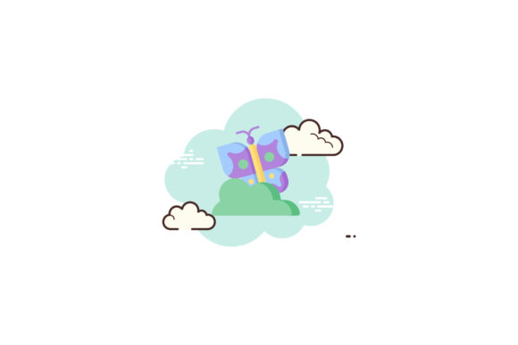Easter Icon Butterfly Find Cloud White: A Versatile Graphic for Handmade Creations