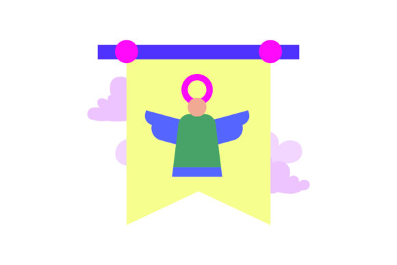 Easter Icon Cute Angel Green – A Versatile Graphic Design Asset for Bloggers and Publishers