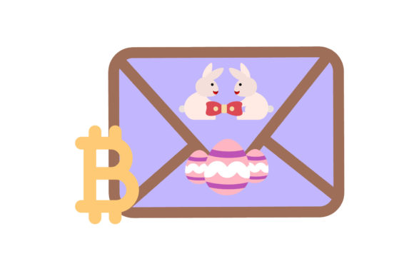 Easter Icon Envelope Rabbit Design Art: A Festive Graphic for Local Business Branding