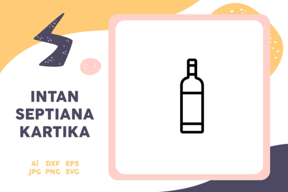 Easter Icon Wine Bottle Line Black – A Powerful Graphics Freebie for Creative Branding