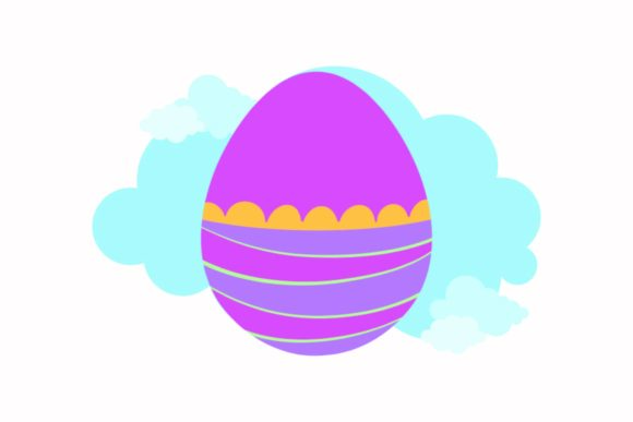 Easter Icons Cloud Style Background: A Versatile Graphic Design Freebie for Creative Projects
