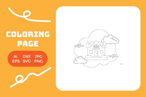 Embroidery Review: House Home Cloud Sky Coloring Page