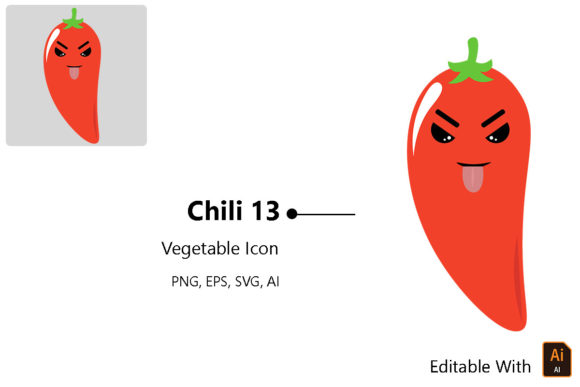Emoji - Chili 13 Vector Graphic for Freebies and Creative Projects