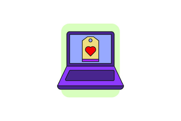 Flat Icon Laptop Label Color Outline Review