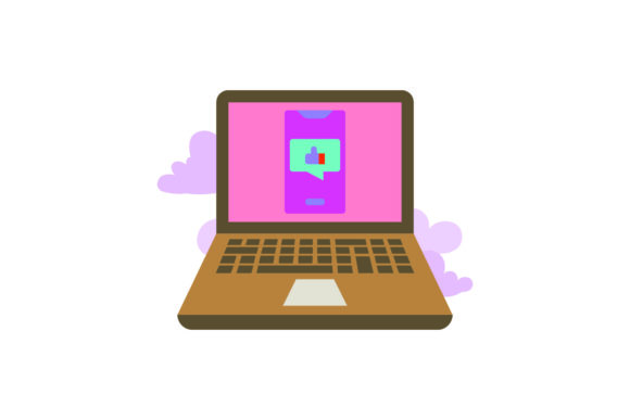 Flat Icon Laptop Like Blue – A Versatile Graphic Design Asset for Modern Projects