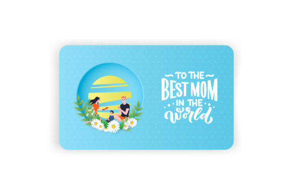 Happy Mothers Day Card Illustration Art for Small Business Branding