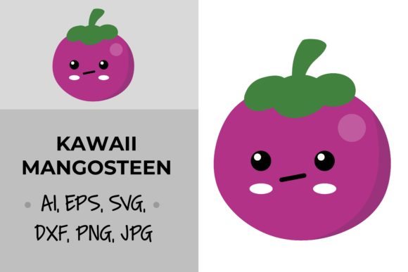 Kawaii Cute Fruit - Mangoteen: A Playful Graphic Design Asset for Local Business Branding