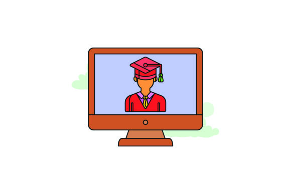 Laptop Cute Icon Graduation Funny – A Versatile Graphics Freebie for Creative Projects