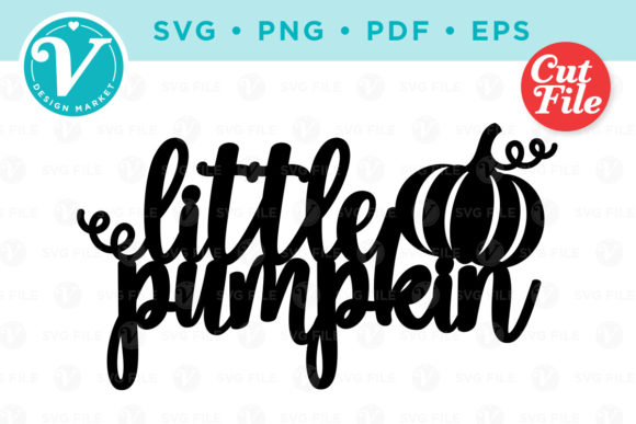 Little Pumpkin Cake Topper: A Graphic Design Asset for Seasonal Crafts and Branding