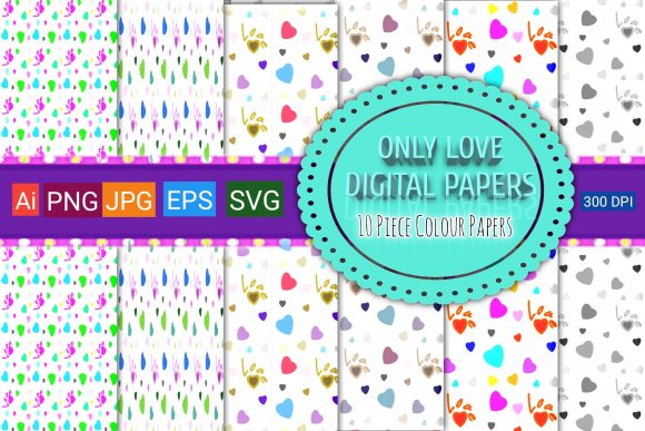 Only Love Digital Printing Paper JG – A Freebie Graphic for Real Handmade Projects