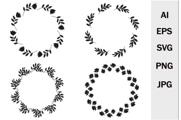 Set of Botanical Frames Black SVG: A Powerful Graphics Asset for Crafts & Branding