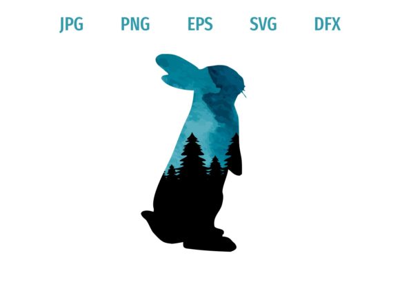 Standing Rabbit Silhouette – A Versatile Graphic Design Asset for Content Creators