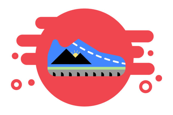 Travel Icon Creative Casual Shoes Design – A Freebie Worth Adding to Your Graphics Toolkit