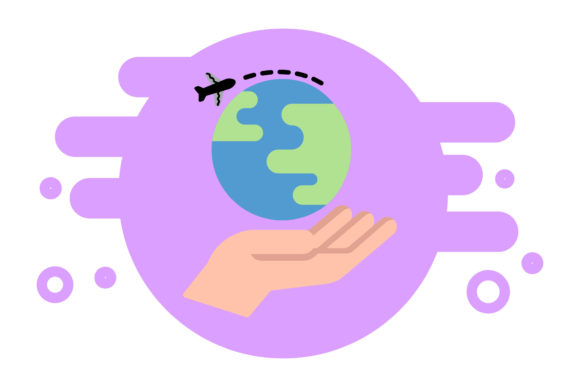 Travel Icon Vector Bring Earth Design – A Versatile Graphic for Creative Projects